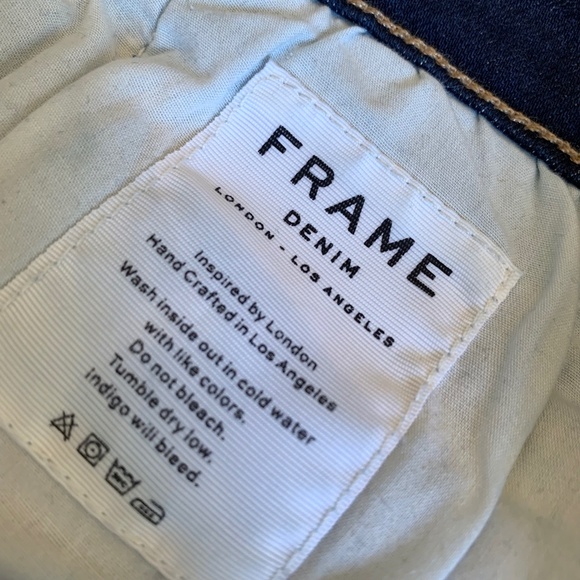 Frame Denim Le High Straight Fringe Hem Jeans in Pine Knoll - Picture 11 of 12